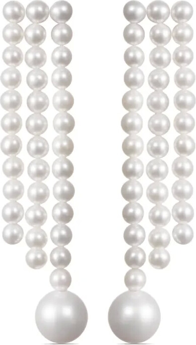 Sophie Bille Brahe 14kt recycled yellow gold La Valse freshwater pearl earrings