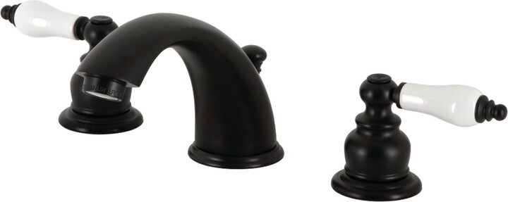 Kingston Brass KB970B Victorian Widespread Bathroom Faucet, Matte Black