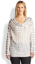 Thumbnail for your product : Eileen Fisher Eileen Fisher, Sizes 14-24 Alpaca/Silk Draped Top