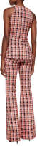 Thumbnail for your product : Derek Lam Novelty Plaid Flare Trousers, Orange/Multi