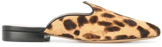 Le Monde Beryl Leopard Print Mules