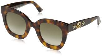 Gucci Gg 0208S 003 Havana Plastic Fashion Sunglasses Gradient Lens
