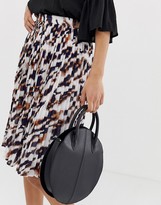 Thumbnail for your product : Vero Moda pleated animal print skirt