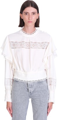 White polyester blouse Clearance