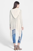Thumbnail for your product : Love By Design Fringe Hooded Cardigan (Juniors)