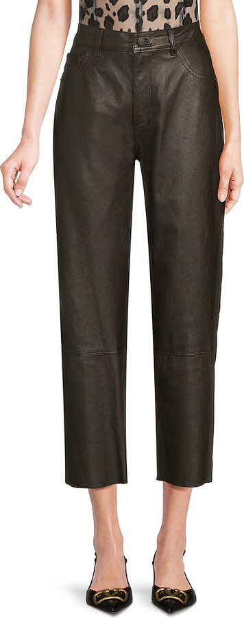 DL1961 Patti Straight-Leg Leather Pants