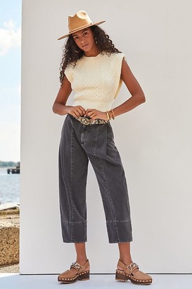 Pilcro High-Rise Pleated Jeans