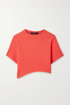 Thumbnail for your product : Twenty Montreal Everest Cropped Asymmetric Waffle-knit Jersey T-shirt