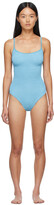 Thumbnail for your product : Hunza G Blue Pamela One-Piece Swimsuit