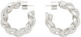 Thumbnail for your product : Jennifer Fisher Silver Twisted Karla Huggies Hoop Earrings