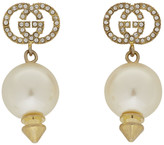 Thumbnail for your product : Gucci Gold GG Pearl Earrings