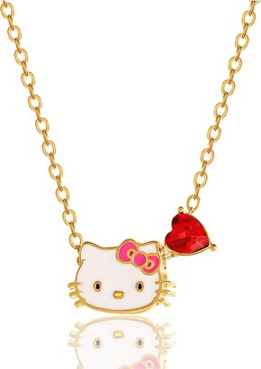 Sanrio Hello Kitty Charm Hearts Bracelet - Officially Licensed, 6.5 + 1''  Chain