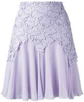 Giambattista Valli lace trim pleated skirt