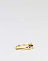 Thumbnail for your product : ASOS Gold Plated Sterling Silver Triple Ball Ring
