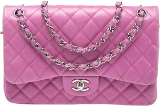 Chanel Lilac Quilted Leather Jumbo Classic Double Flap Bag - ShopStyle