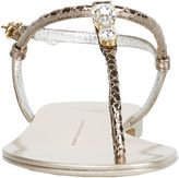 Thumbnail for your product : Giuseppe Zanotti Women's Jeweled T-strap Sandals-Silver