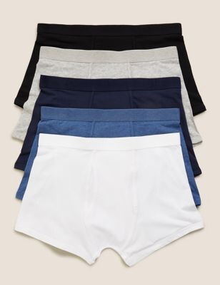 M&S Collection 5pk Cotton Stretch Cool & Fresh™ Trunks