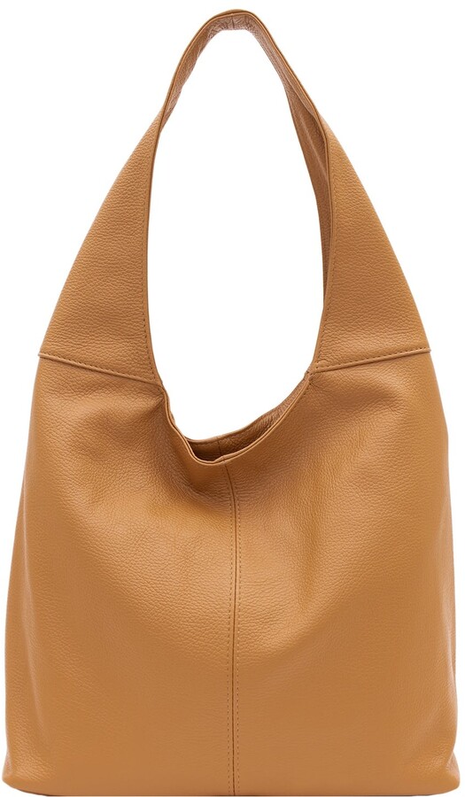 soft pebbled leather handbag