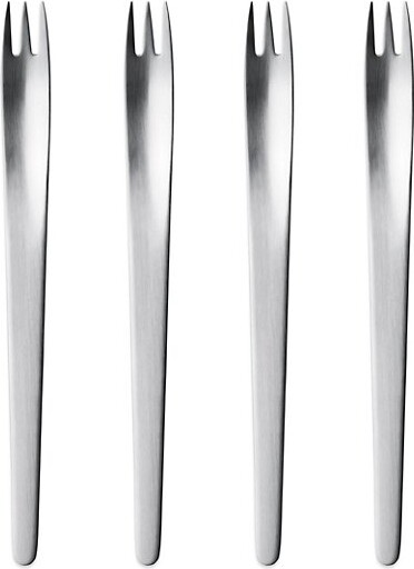Georg Jensen Arne Jacobsen Cake Fork, Set of 4 in Silver