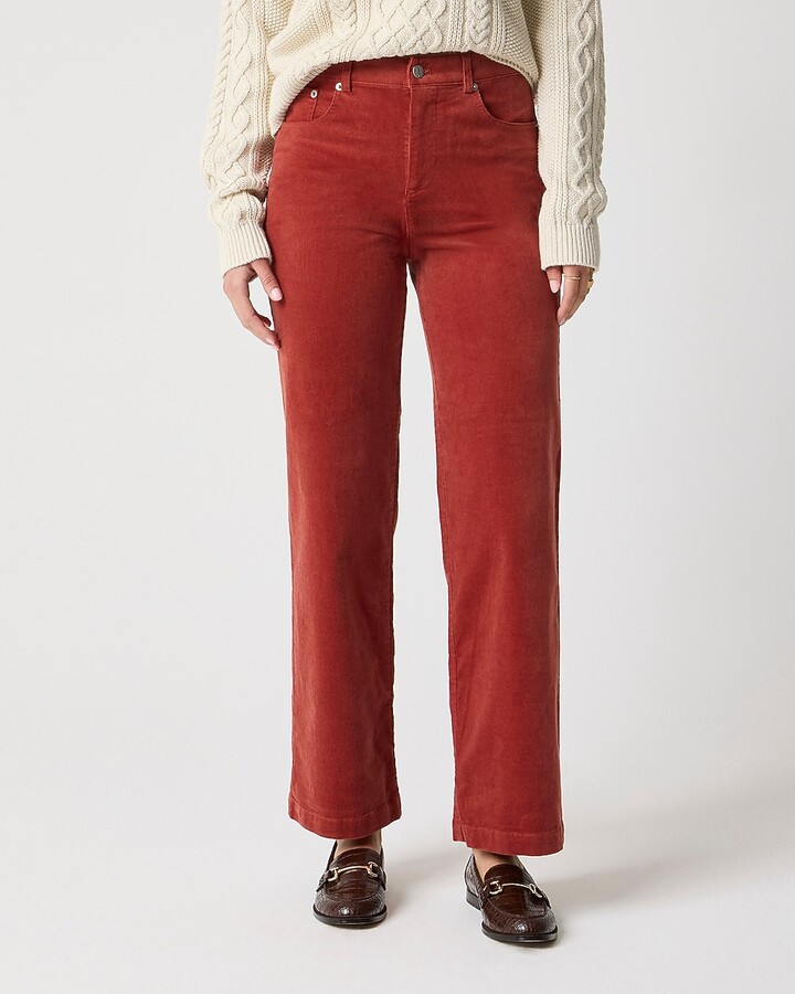 J.Crew Factory Petite corduroy high-rise wide-leg cropped pant