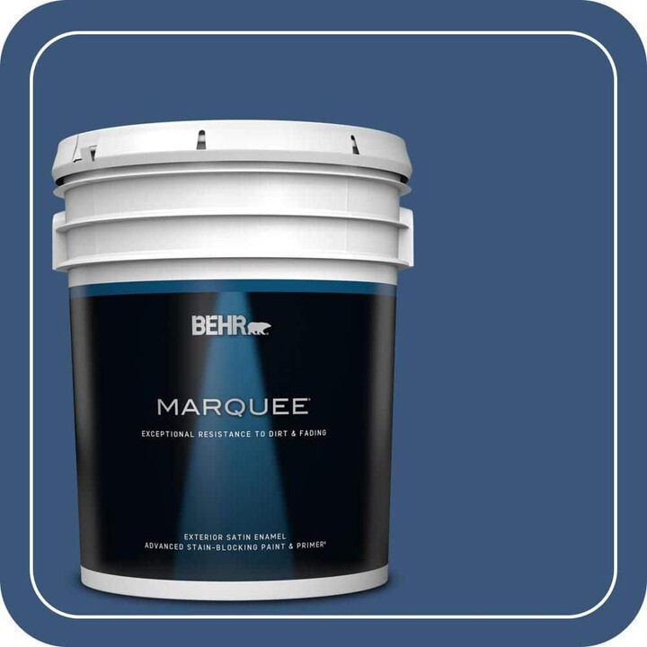 BEHR MARQUEE 5 gal. #590D-7 Star Spangled Satin Enamel Exterior Paint & Primer
