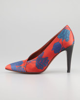 Thumbnail for your product : Marc by Marc Jacobs Mareika Floral-Print Pump, Red Multi