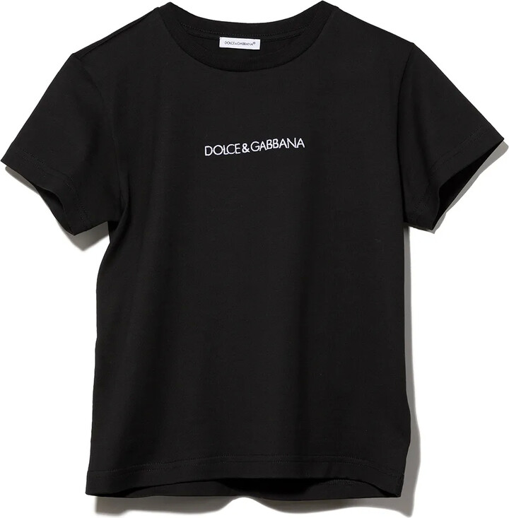 Dolce & Gabbana Children logo-print short-sleeve cotton T-shirt