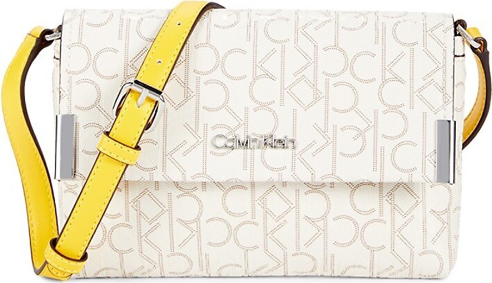 Calvin Klein Lily Key Item Monogram Crossbody Bag In 8l4