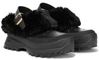 Stella McCartney Trace faux fur and rubber slippers