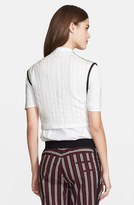 Thumbnail for your product : Yigal Azrouel Leather Trim Mixed Media Moto Vest