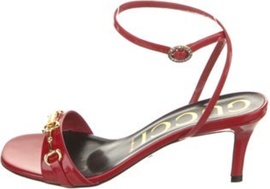 Gucci Leather Sandals Red Wrap-Around Straps & Buckle Closure at Ankles Includes Additional Heel Caps Unfortunately, due to restrictions, this item may not be eligible for shipping in all areas.