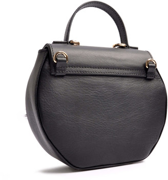Ostwald Finest Couture Bags Circle Flap In Nero Black & Anthracite