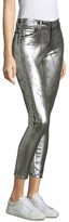 Thumbnail for your product : AG Jeans Farrah High-Rise Metallic Jeans