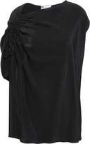 Thumbnail for your product : Lanvin Ruched Silk Crepe De Chine Top