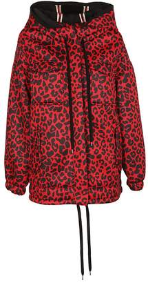 N°21 N.21 Leopard Print Hooded Jacket