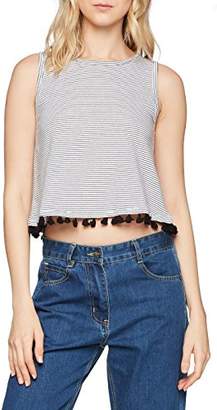 New Look Women's Stripe Tassel Regular Fit Striped Sleeveless T - Shirt