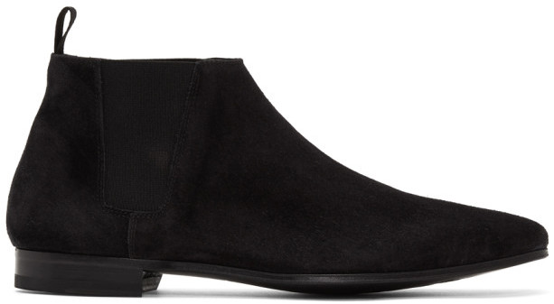 paul smith black suede chelsea boots
