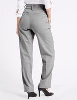 Thumbnail for your product : Marks and Spencer PETITE Checked Straight Leg Trousers