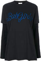 Thumbnail for your product : Chiara Ferragni Bad Girl layered sleeves T-shirt