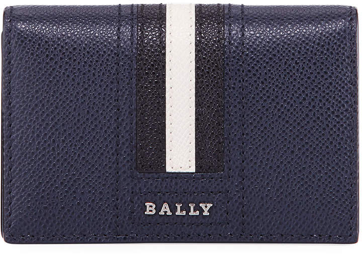 Bally Tyke Leather Business Card Holder