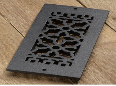 Reggio Register Scroll Aluminum Grille with Mounting Holes