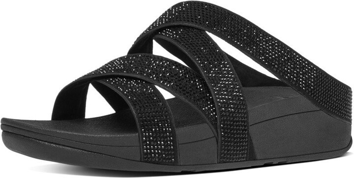FitFlop Women's Slinky Rokkit Criss-Cross Slide Open-Toe Sandals - ShopStyle