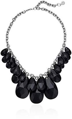 Michael Kors Fashion Crystal -Tone and Black Crystal Statement Collar Pendant Necklace