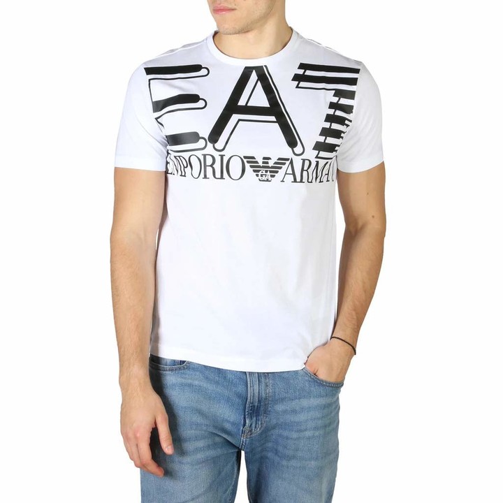 Emporio Armani EA7 T-Shirt Uomo Mod. 3HPT09 PJ02Z 1100 White XL - ShopStyle