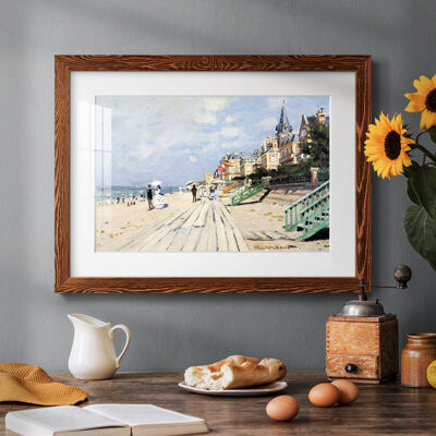 Rosecliff Heights Beach at Trouville by Claude Monet - Single Picture Frame Print