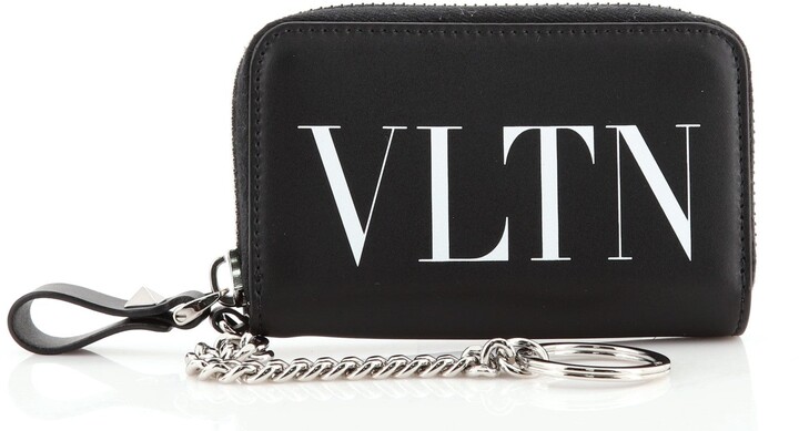 Valentino Black Vltn Crossbody Wallet on Chain Bag