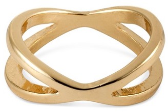 Cross Over Ring - Gold