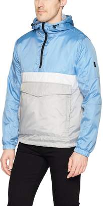 Southpole Men's Anorak Colorblock Water Resistance Hooded Pullover