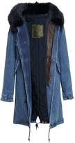Thumbnail for your product : Mr & Mrs Italy long fur trimmed denim parka