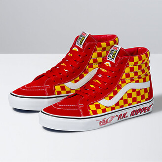 high top vans red